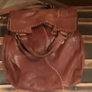 Lucky Brand leather saddle bag